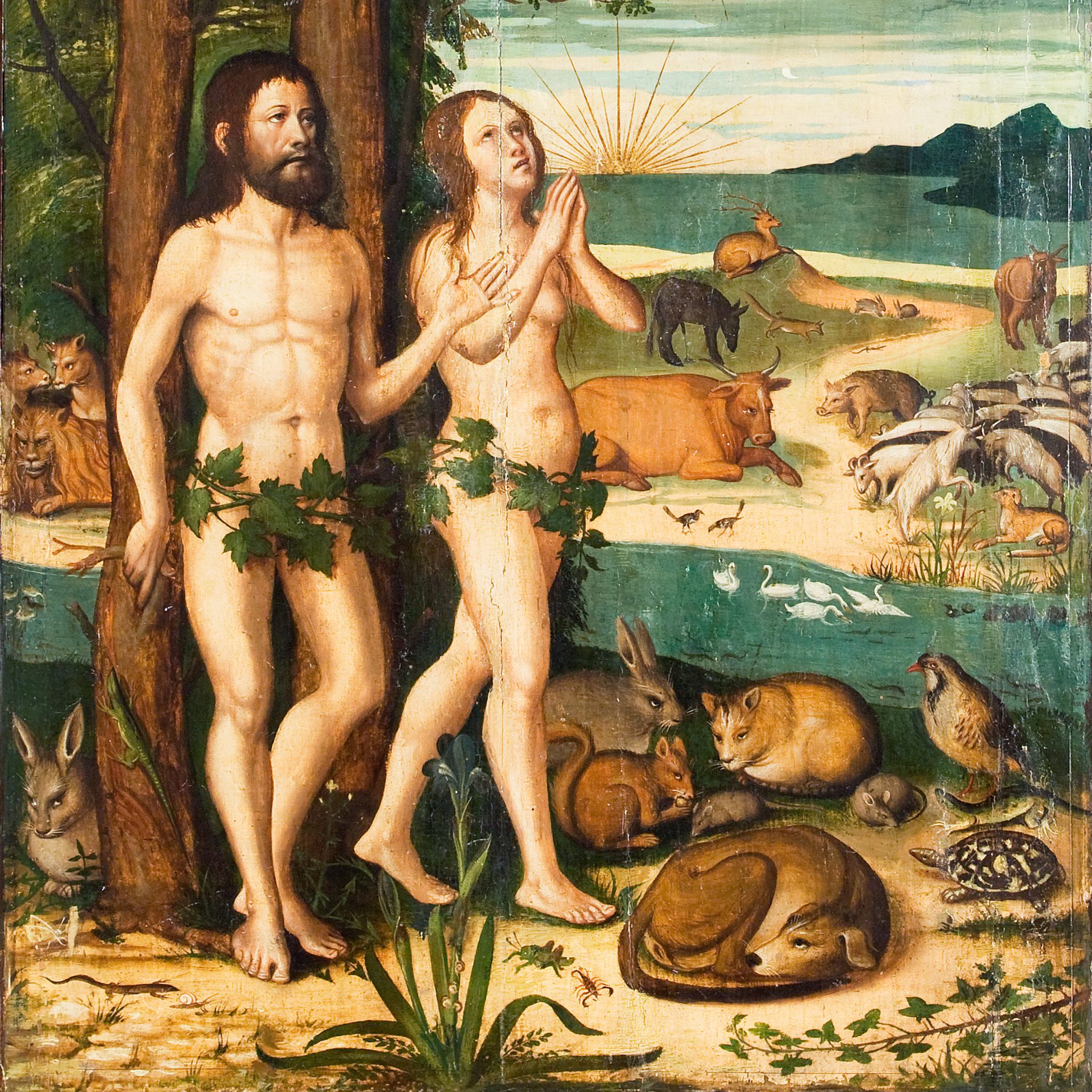 Adam i Eva al jardí del paradís