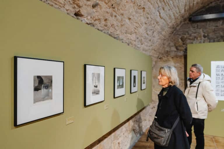 Museu d’Art de Girona, 14 de febrer de 2026.Inauguració de l’exposició “Calamicleos. Misèria i glòria” de Vicenç Huedo, dins el cicle expositiu dedicat a l’artista. Durant l’acte van intervenir Carme Sais, comissària de l’exposició,  l’artista Vicenç Huedo, Carme Clusellas, directora del Museu d’Art de Girona;,el president de la Fundació Fita, Quim Bover i Isabel Bernal, directora dels Serveis Territorials de Cultura de la Generalitat de Catalunya a Girona.
Fotografia: Toni Vilches Fotografia